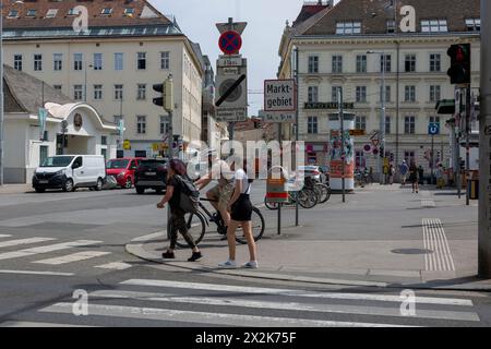 Vienne, Autriche - 22 juin 2023 : vue sur l'une des rues de Vienne Banque D'Images