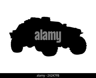 Art vectoriel de silhouette de camion militaire Illustration de Vecteur