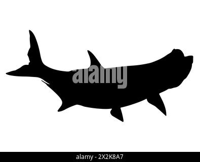 Art vectoriel de silhouette de poisson Tarpon Illustration de Vecteur