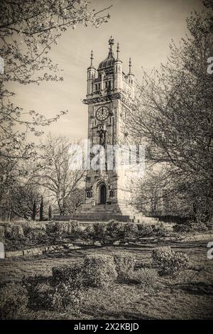 Whitehead public Clock Tower and public Park, Bury, Lancashire, Angleterre, Royaume-Uni Banque D'Images