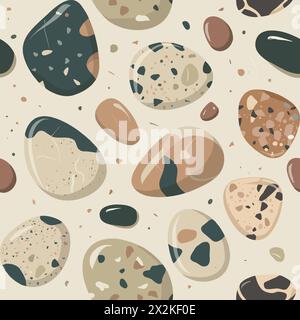 Un motif de roches avec un schéma de couleur brun et noir. Illustration de Vecteur