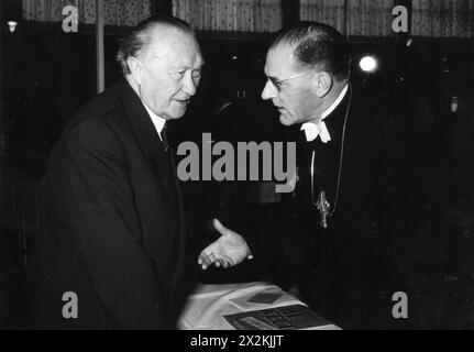 Adenauer, Konrad, 5.1.1876 - 19.4,1967, politicien allemand (Union chrétienne-démocrate), INFORMATION-AUTORISATION-DROITS-SUPPLÉMENTAIRES-NON-DISPONIBLE Banque D'Images