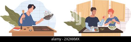 Scène vectorielle estivale de relaxation sur la plage Illustration de Vecteur