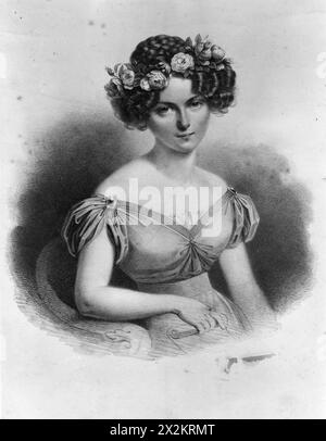 Sontag, Henriette, 3.1.1806 - 17.6,1854, chanteuse d'opéra allemande (soprano), lithographie, DROITS-SUPPLÉMENTAIRES-AUTORISATION-INFO-NON-DISPONIBLE Banque D'Images