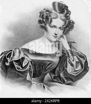 Sontag, Henriette, 3.1.1806 - 17.6,1854, chanteuse d'opéra allemande (soprano), gravure basée sur lithographie, AUTORISATION-DROITS-SUPPLÉMENTAIRES-INFO-NOT-AVAILABLE Banque D'Images