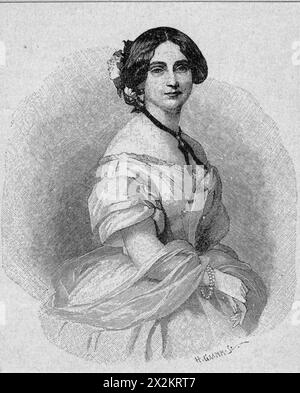 Sontag, Henriette, 3.1.1806 - 17.6,1854, chanteuse d'opéra allemande (soprano), gravure sur bois de H. Gram, EXTRA-RIGHTS-LEARANCE-INFO-NOT-AVAILABLE Banque D'Images