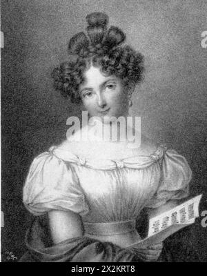 Sontag, Henriette, 3.1.1806 - 17.6,1854, chanteuse d'opéra allemande (soprano), lithographie d'Emma Mathien, DROITS-SUPPLÉMENTAIRES-AUTORISATION-INFO-NON-DISPONIBLE Banque D'Images