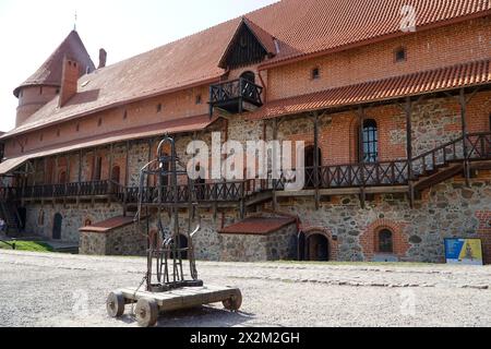 Trakai, Lituanie - 11 septembre 2023 - Château médiéval - pays Banque D'Images