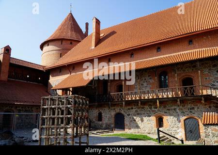 Trakai, Lituanie - 11 septembre 2023 - Château médiéval, pays Banque D'Images