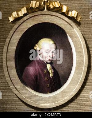Portrait d'Emmanuel Kant 1724-1804 - Portrait de (Emmanuel) Emmanuel Kant ( 1724 - 1804 ) philosophe allemand. Banque D'Images