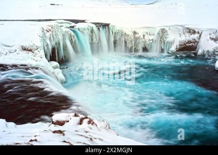 Géographie / voyage, Islande, Nordurland eystra, Laugar, chute d'eau de Godafoss, Nord-est de l'Islande, AUTORISATION-DROITS-SUPPLÉMENTAIRE-INFO-NON-DISPONIBLE Banque D'Images