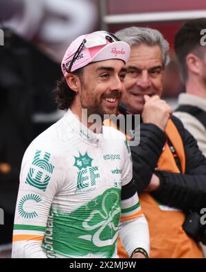 L'Irlandais Ben Healy lors de l'Amstel Gold Race 2024 Banque D'Images