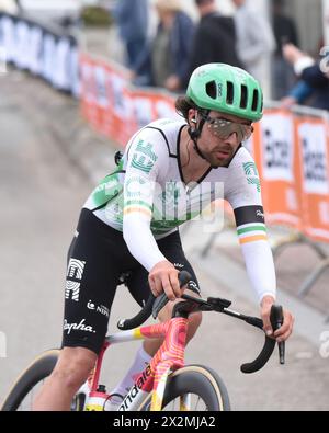 L'Irlandais Ben Healy lors de l'Amstel Gold Race 2024 Banque D'Images