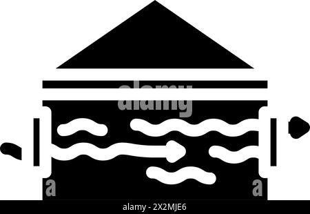 illustration vectorielle d'icône de glyphe de ventilation naturelle Illustration de Vecteur