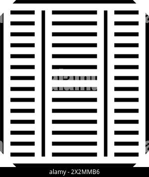 illustration vectorielle de l'icône de glyphe de panneau solaire de cellules photovoltaïques Illustration de Vecteur