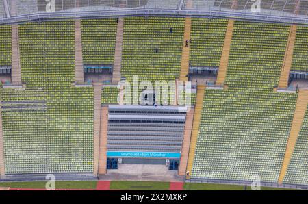 DAS Münchner Olympiastadion War 1972 Austragungsstätte für die olympischen Sommerspiele in der Landeshauptstadt. Es Hat eine Kapazität von 69'250 Zusc Banque D'Images