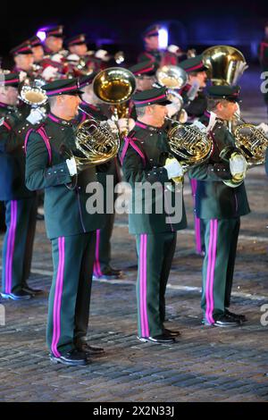 MOSCOU - AOÛT 31 : Orchestre royal belge au Festival de musique militaire de la Tour Spasskaya le 31 août 2011 à Moscou, Russie. Banque D'Images