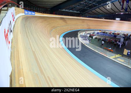 MOSCOU - 19 AOÛT : piste cyclable aux championnats du monde de piste juniors UCI le 19 août 2011 à Moscou, Russie. Banque D'Images