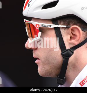 Le pilote suisse Marc Hirschi de l'UAE Team Emirates Banque D'Images