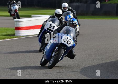 Jeffrey Vermeulen, Nourish Weslake, Trophée Hailwood avec le Trophée Sheene, deux courses de 7 tours au cours du week-end pour deux temps Grand Prix 250cc et Banque D'Images