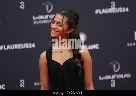 Madrid, Espagne. 22 avril 2024. Rayssa Leal assiste au tapis rouge des Laureus World Sports Awards 2024. Date de la photo : lundi 22 avril 2024. Crédit : Isabel Infantes/Empics/Alamy Live News Banque D'Images
