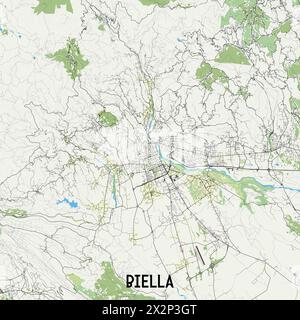 Biella Italie affiche art cartographique Illustration de Vecteur