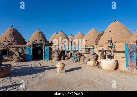 Maisons de ruches d'abeilles de la ville de Harran, Sanliurfa, Turquie Banque D'Images