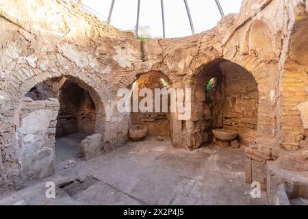 L'un des premiers bains turcs connus (Hammam) connu situé à l'intérieur du château de Harran dans la ville haute Mésopotamienne de Harran, Sanliurfa, Turquie Banque D'Images