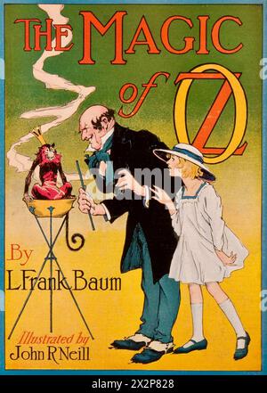 John R. Neill illustration pour la couverture L. Frank Baum livre pour enfants The Magic of Oz - 1919 Banque D'Images