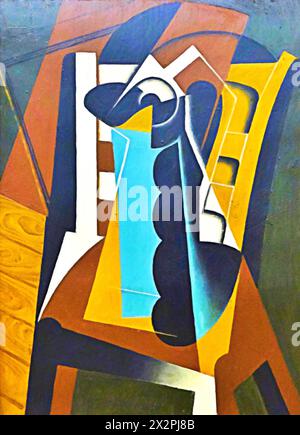 Nature morte sur une chaise, 1917 (peinture) par l'artiste gris, Juan (1887-1927) Espagnol. Illustration de Vecteur