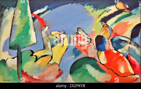 Improvisation XIV, 1910 (peinture) de l'artiste Kandinsky, Wassily (1866-1944) Russie. Illustration de Vecteur