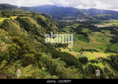 Paysage de l'île de Sao Miguel, Açores Banque D'Images