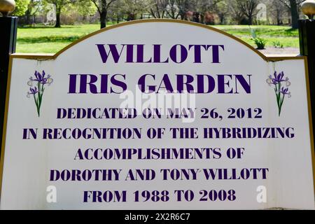 Willott Iris Garden à Cleveland, Ohio Banque D'Images