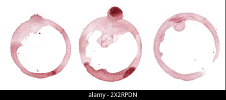 Marque de verre à vin isolée sur fond blanc. Illustration dessinée à la main Banque D'Images