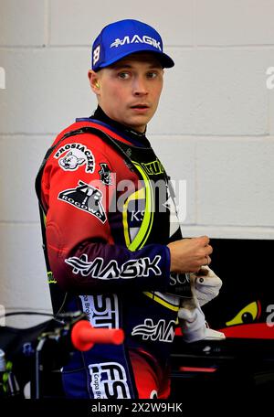 Manchester, Royaume-Uni. 06 octobre 2020. Emil Sayfutdinov (Capitaine) des sorcières Ipswich 'Tru7 Group' lors du match de premier rang rotor Motor Oil entre belle vue Aces et Ipswich Witches au National Speedway Stadium de Manchester le lundi 22 avril 2024. (Photo : Eddie Garvey | mi News) crédit : MI News & Sport /Alamy Live News Banque D'Images