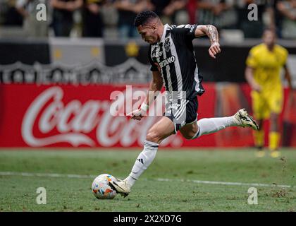 Belo Horizonte, Brésil. 23 avril 2024. Paulinho de l'Atletico Mineiro lors du match entre l'Atletico Mineiro et Penarol-URU, pour le troisième tour du groupe G de la Copa CONMEBOL Libertadores 2024, au stade Arena MRV, à Belo Horizonte, Brésil, le 23 avril. Photo : Gledston Tavares/DiaEsportivo/Alamy Live News crédit : DiaEsportivo/Alamy Live News Banque D'Images