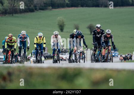 Liège, Belgique. 21 avril 2024. Photo Zac Williams/SWpix.com - 21/04/2024 - cyclisme - 2024 Liège-Bastogne-Liège - L'échappée. Crédit : SWpix/Alamy Live News Banque D'Images