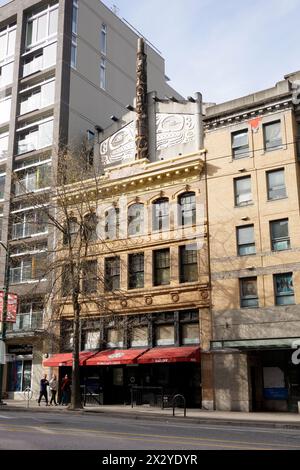Hôtel Skwachays Lodge et galerie d'art sur Pender Street, Downtown Eastside, Vancouver, BC, Canada Banque D'Images