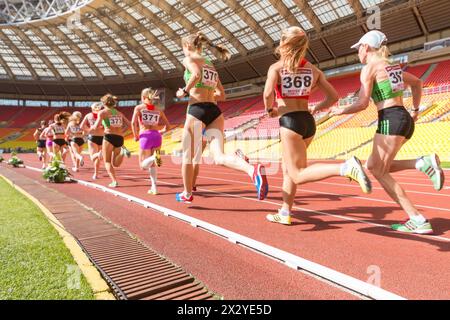 MOSCOU - 11 juin : course de fond en compétition sportive internationale Challenge de Moscou le 11 juin 2012 à Luzhniki, Moscou, Russie Banque D'Images