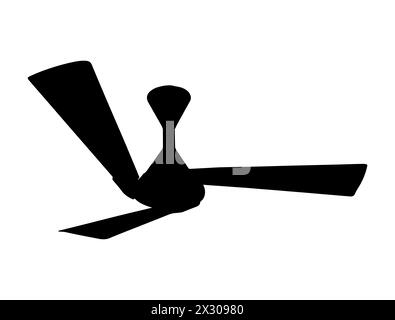 Art vectoriel de silhouette de ventilateur de plafond Illustration de Vecteur