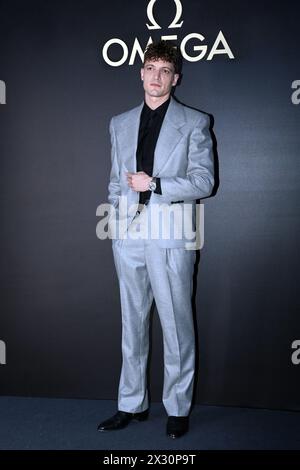 Milan, Italie. 24 avril 2024. Niels Schneider assiste au tapis noir de la fête d'Omega à Milan 23 avril 2024 Italie. (Photo de Gian Mattia D'Alberto/Lapresse) crédit : LaPresse/Alamy Live News Banque D'Images