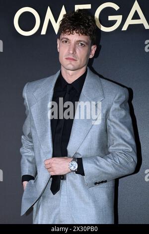 Milan, Italie. 24 avril 2024. Niels Schneider assiste au tapis noir de la fête d'Omega à Milan 23 avril 2024 Italie. (Photo de Gian Mattia D'Alberto/Lapresse) crédit : LaPresse/Alamy Live News Banque D'Images