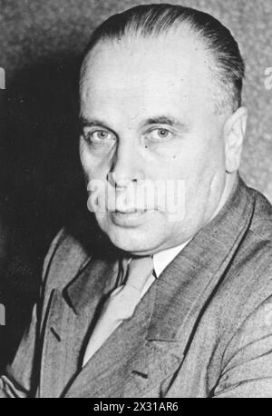 Hoff, Hans von, 1.5.1899 - 15.11.1969, homme politique allemand et responsable syndical, SUPPLÉMENT-DROITS-AUTORISATION-INFO-NOT-AVAILABLE Banque D'Images