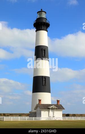 Géographie / voyage, États-Unis, Caroline du Nord, Nags Head, Bodie Island Lighthouse, CONSTRUIT EN 1872, AUTORISATION-DROITS-SUPPLÉMENTAIRE-INFO-NON-DISPONIBLE Banque D'Images