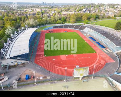 vue aérienne de la piste d'athlétisme au centre sportif national du crystal palace london Banque D'Images