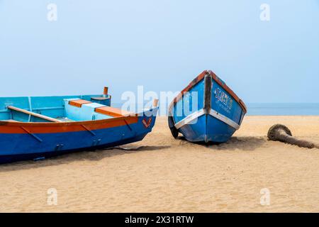 Magnifique paysage marin sur la plage de Chavakkad, Kerala, Inde. Banque D'Images