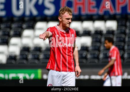 Swansea, pays de Galles. 20 avril 2024. Kai Churchley de Bristol City lors du match de la Ligue de développement professionnel des moins de 21 ans entre Swansea City et Bristol City au stade Swansea.com de Swansea, pays de Galles, Royaume-Uni le 20 avril 2024. Crédit : Duncan Thomas/Majestic Media. Banque D'Images