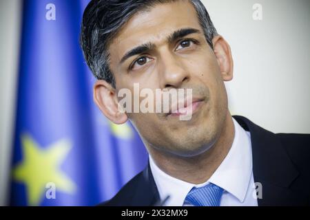 Rishi Sunak, premier ministre des Vereinigten Koenigreichs Groâˆöübritannien und Nordirland. Berlin, 24.04.2024. Berlin Deutschland *** Rishi Sunak, premier ministre du Royaume-Uni de Grande-Bretagne et d'Irlande du Nord Berlin, 24 04 2024 Berlin Allemagne Copyright : xThomasxTrutschelxphotothek.dex Banque D'Images