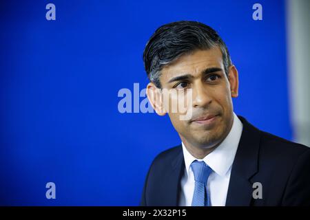 Rishi Sunak, premier ministre des Vereinigten Koenigreichs Groâˆöübritannien und Nordirland. Berlin, 24.04.2024. Berlin Deutschland *** Rishi Sunak, premier ministre du Royaume-Uni de Grande-Bretagne et d'Irlande du Nord Berlin, 24 04 2024 Berlin Allemagne Copyright : xThomasxTrutschelxphotothek.dex Banque D'Images
