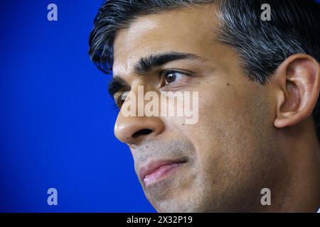 Rishi Sunak, premier ministre des Vereinigten Koenigreichs Groâˆöübritannien und Nordirland. Berlin, 24.04.2024. Berlin Deutschland *** Rishi Sunak, premier ministre du Royaume-Uni de Grande-Bretagne et d'Irlande du Nord Berlin, 24 04 2024 Berlin Allemagne Copyright : xThomasxTrutschelxphotothek.dex Banque D'Images